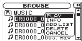 TASCAM DR-2D - File operations - 1