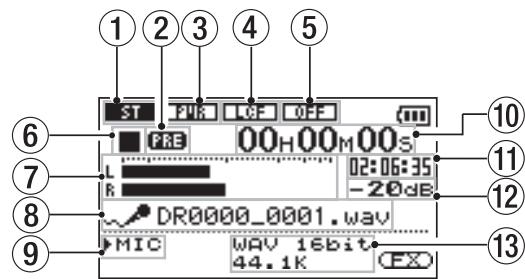 TASCAM DR-2D - Recording Screen - 1