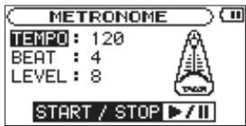 TASCAM DR-2D - Setting the metronome - 1