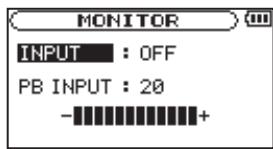 TASCAM DR-2D - Monitor the input signal (MONITOR) - 1