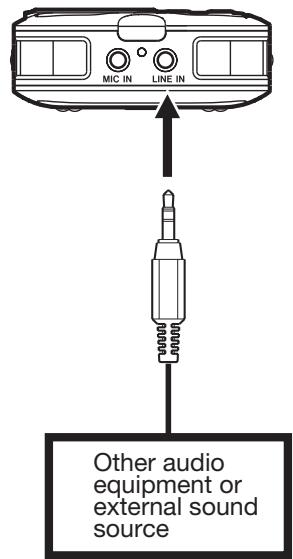 TASCAM DR-2D - Recording an external device (LINE IN) - 1