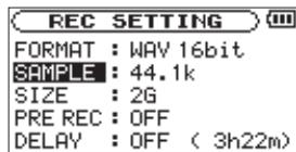 TASCAM DR-2D - Using menus - 3