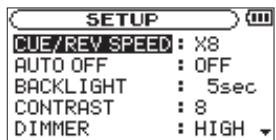 TASCAM DR-2D - System Settings and Formatting - 1