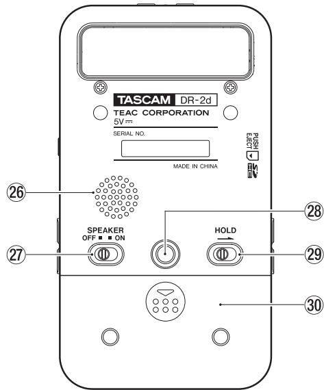 TASCAM DR-2D - Bottom panel - 1