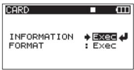 TASCAM DR-680 - Viewing card information - 2