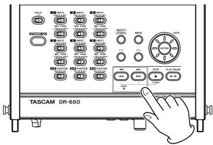 TASCAM DR-680 - Moving to a mark - 2