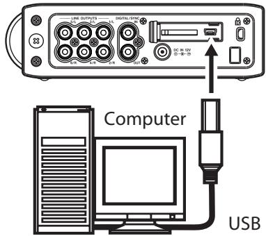 TASCAM DR-680 - – Connection with a computer - 1