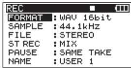 TASCAM DR-680 - Using menus - 2
