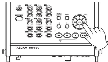 TASCAM DR-680 - Changing the playback position (scrubbing) - 1