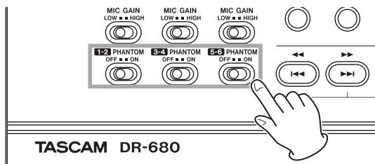 TASCAM DR-680 - Phantom power - 1