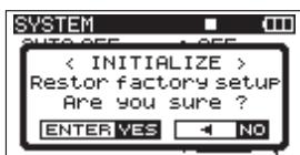 TASCAM DR-680 - Initializing the unit - 2
