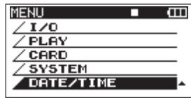 TASCAM DR-680 - Setting the date and time - 2