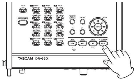 TASCAM DR-680 - Starting playback - 1
