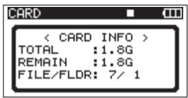 TASCAM DR-680 - Viewing card information - 3
