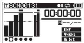 TASCAM DR-680 - ⑤ Level meters - 1