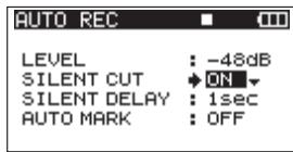 TASCAM DR-680 - Automatically cutting unnecessary silences when recording (silent cut function) - 1