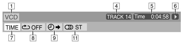 TASCAM DV-D01U - Contents of the on-screen bar during playback - 4