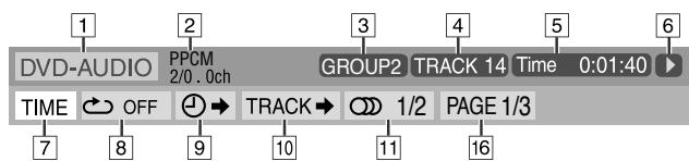 TASCAM DV-D01U - Contents of the on-screen bar during playback - 3
