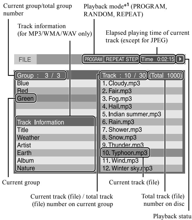 TASCAM DV-D01U - Using the file control display - 2