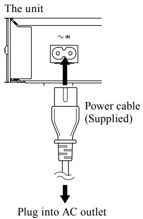 TASCAM DV-D01U - Connecting the power cord - 1