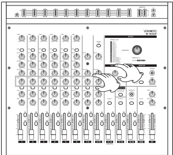 TASCAM M-164 - AUX 1 - 1