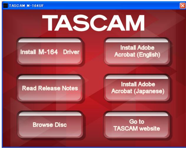 TASCAM M-164 - Installing the drivers - 1