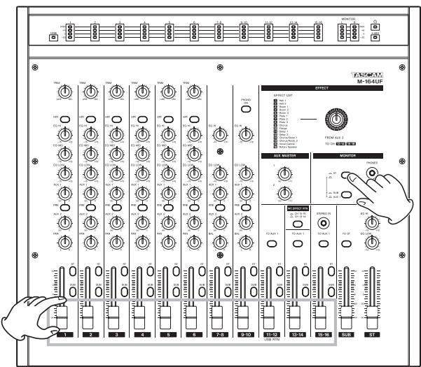TASCAM M-164 - Adjusting levels - 2