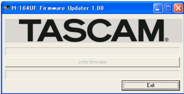 TASCAM M-164 - Updating the firmware with Windows - 3