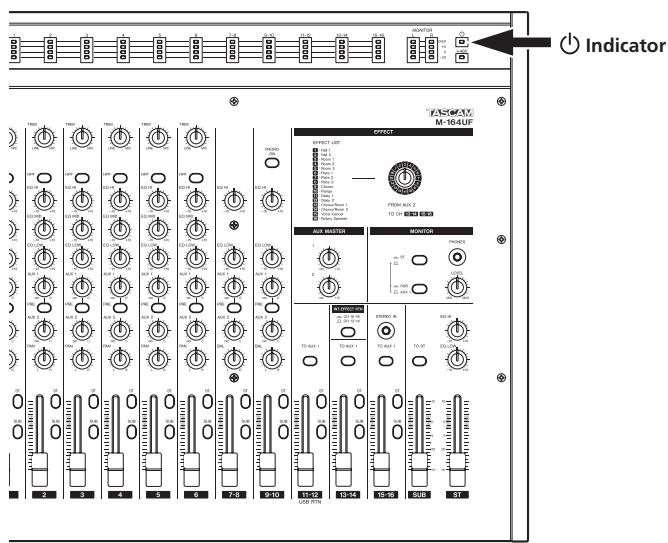 TASCAM M-164 - Turning on the power - 2