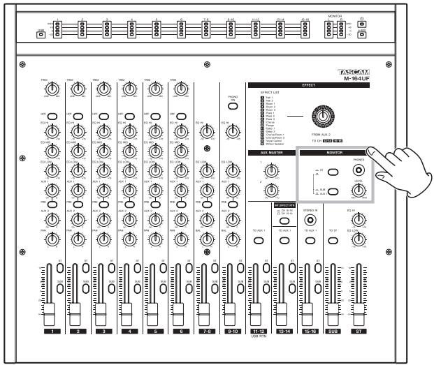 TASCAM M-164FX - Monitoring with headphones - 1