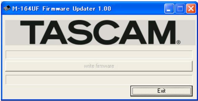 TASCAM M-164FX - Updating the firmware with Windows - 3