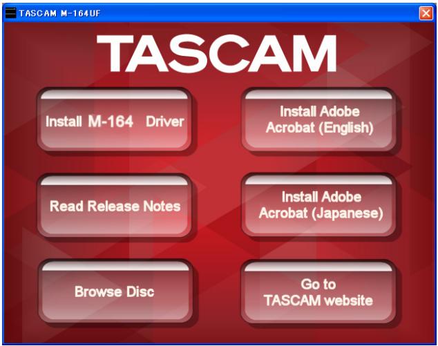 TASCAM M-164FX - Installing the drivers - 1