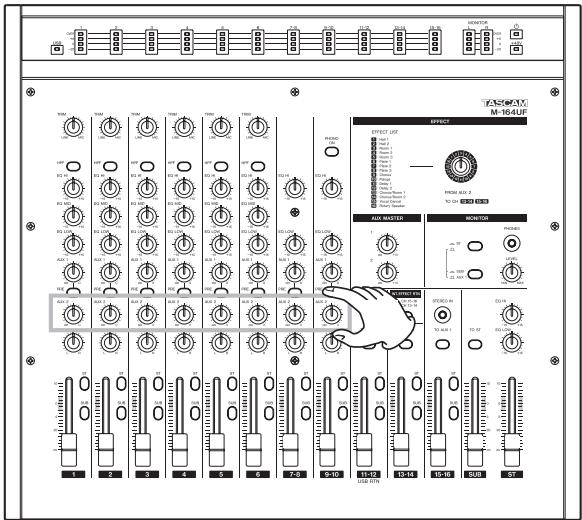 TASCAM M-164FX - Using the internal effects (M-164FX and M-164UF) - 2