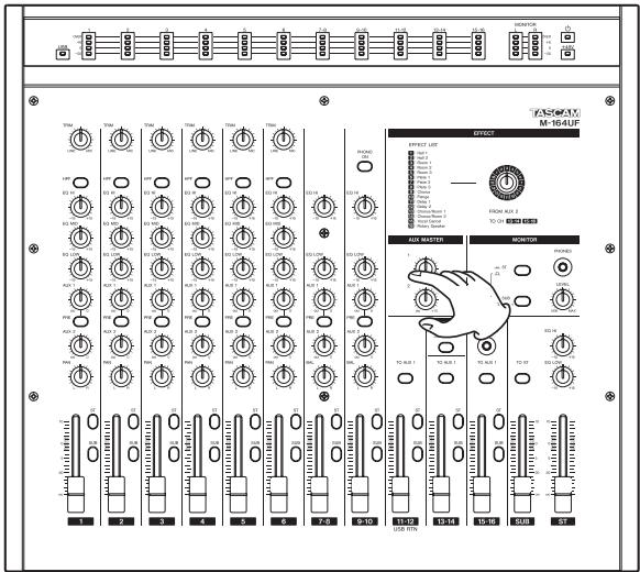 TASCAM M-164UF - Using the internal effects (M-164FX and M-164UF) - 3