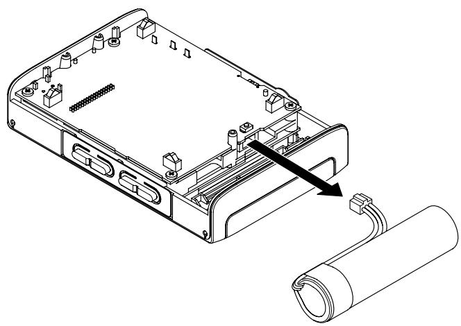 TASCAM MP-GT1 - How to remove the rechargeable battery - 2