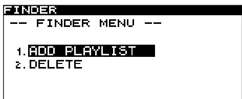 TASCAM SS-CDR1 - Operations in the playlist menu screen - 1