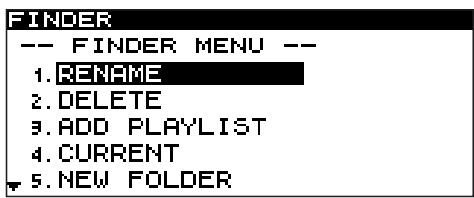 TASCAM SS-CDR1 - Operations when a folder is highlighted - 1