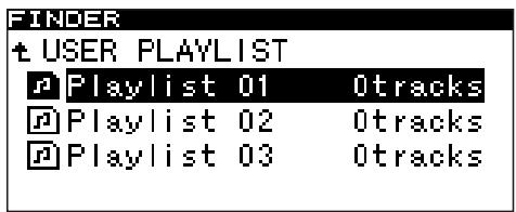 TASCAM SS-CDR1 - Opening the playlist finder screen - 1