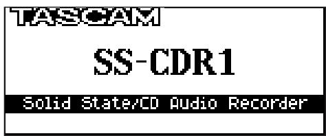TASCAM SS-CDR1 - Turning the power on - 1