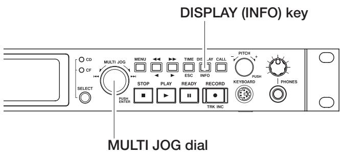 TASCAM SS-CDR1 - Adjusting the contrast - 1