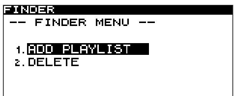 TASCAM SS-CDR1 - Navigating in the playlist finder screen - 2
