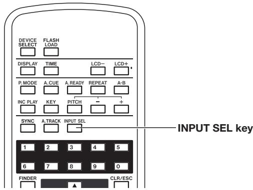 TASCAM SS-CDR1 - Using the dedicated remote key to select the source - 1