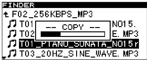 TASCAM SS-CDR1 - Moving or copying a file between folders - 3