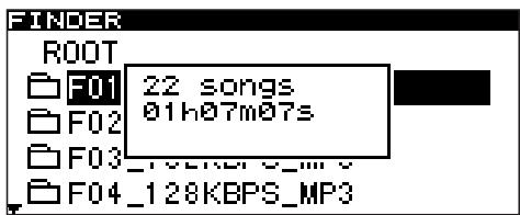 TASCAM SS-CDR1 - Operations when a folder is highlighted - 2