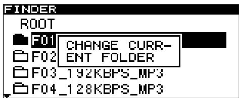 TASCAM SS-CDR1 - Making a folder the current folder - 1