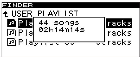 TASCAM SS-CDR1 - Navigating in the playlist finder screen - 3