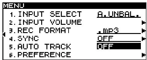 TASCAM SS-CDR1 - Using the menu - 1