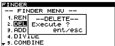 TASCAM SS-CDR1 - Deleting a file - 1