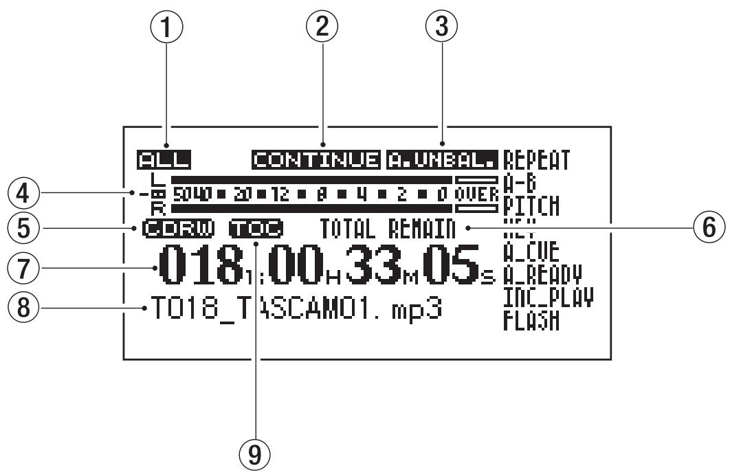 TASCAM SS-CDR1 - The home screen - 1