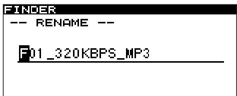 TASCAM SS-CDR1 - Renaming a folder (CF card only) - 1